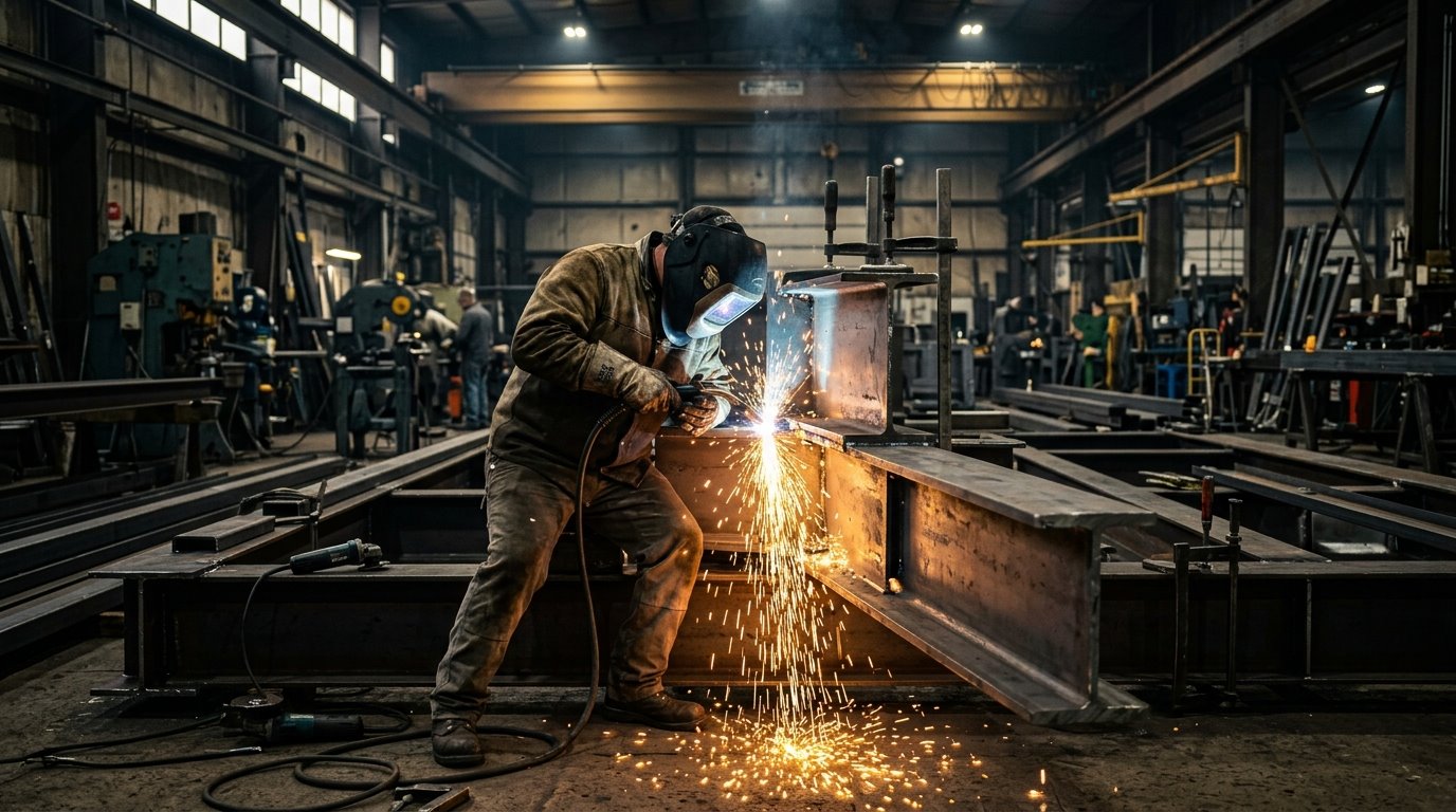 Imagen ilustrativa de fabricación de estructuras metálicas